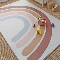 Rainbow Baby Crawling Rugs Children's Room Floor Mat Decoration Carpet for Living Room Home Large Area Rug Non-slip Lounge Mat