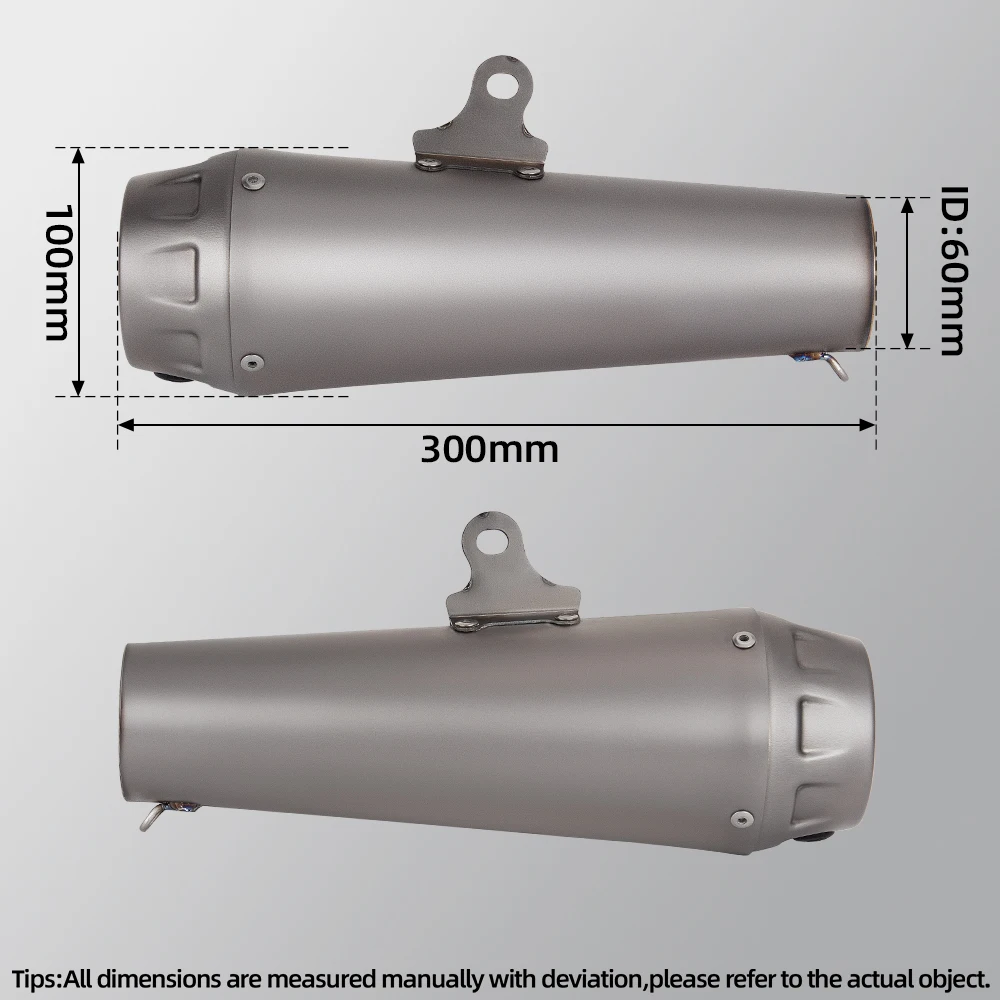 51mm Universal Motorcycle Exhaust Tail Tube High Performance Muffler Pipe for Z1000 CBR600RR TNT600 Rebel 500 Rebel 300 ER6N