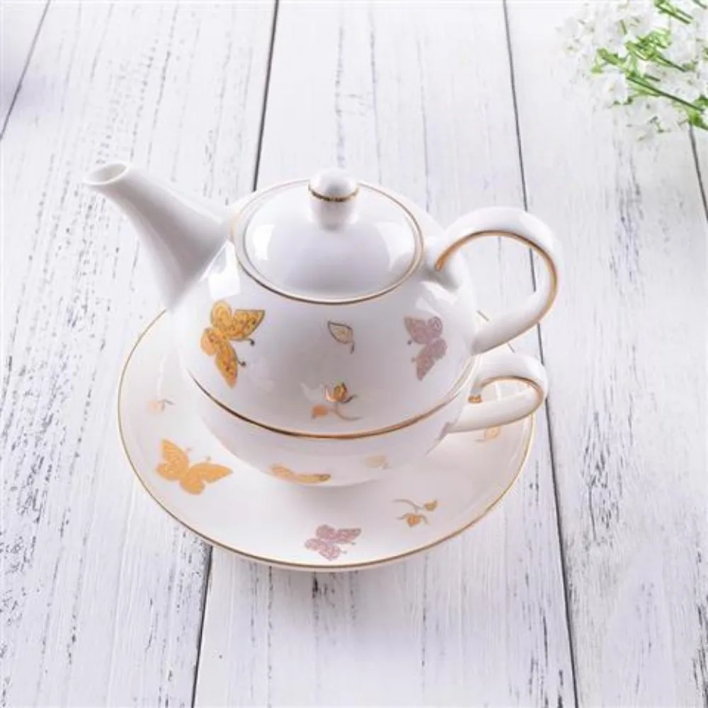 Flower Teapots,Coffee Pot,Mother Child Pots,One Pot and One Cup,British High-end Afternoon,Single Tea Set,Household Teaware view 6