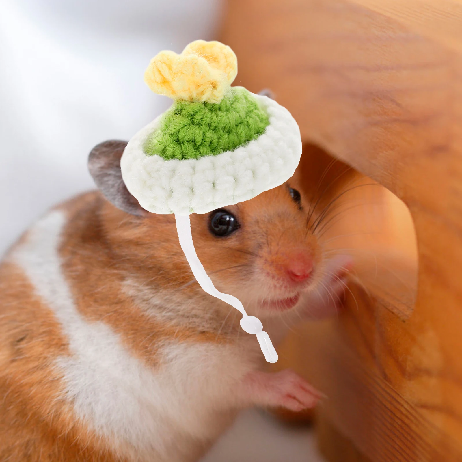 

Bud Hat for Small Prop Halloween Cosplay Costume Lovely Hamster Guinea Squirrel Snake Headdress Acrylic