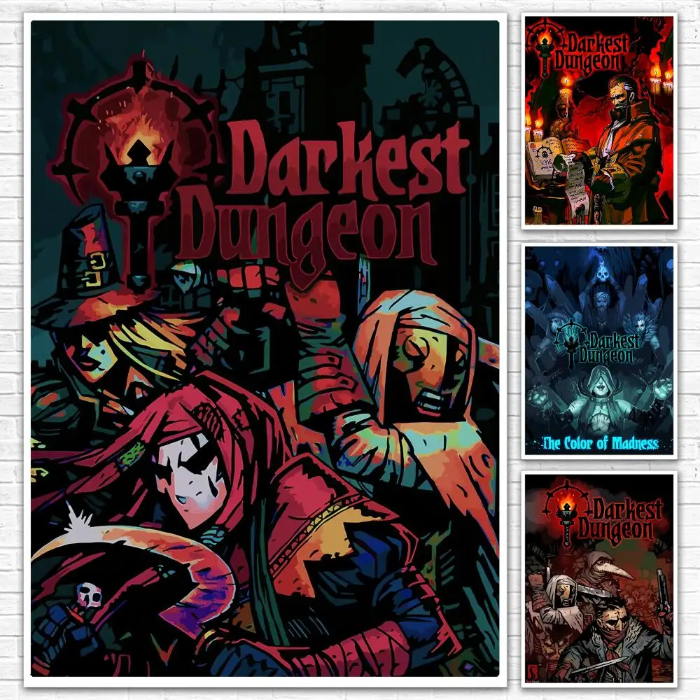 Roguelike Game D-darkest Dungeon Poster All-match HD Waterproof Self-Adhesive Wall Art Sticker For Home Bedroom