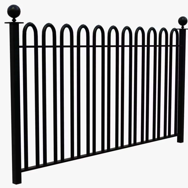 Rustic Garden Fence Designs-Eco-Friendly Powder Coated Iron & Wood Security Fence