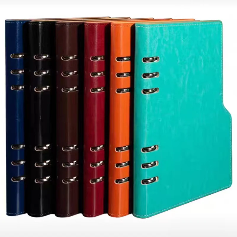 A5 Leather Cover Spiral Notebook Ring Binder Index Dividers Pen Holder Filler Diary Agenda Planner Accessories Journal