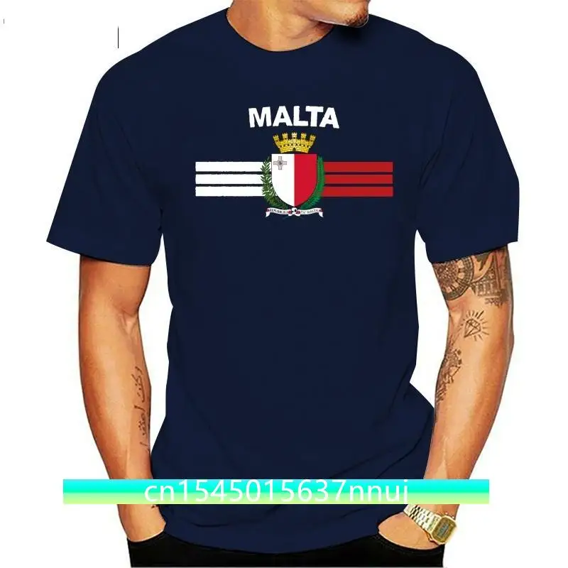 Men Short sleeve tshirt Maltese Flag Shirt   Maltese Emblem  Malta Flag Shirt T Shirt Women t-shirt