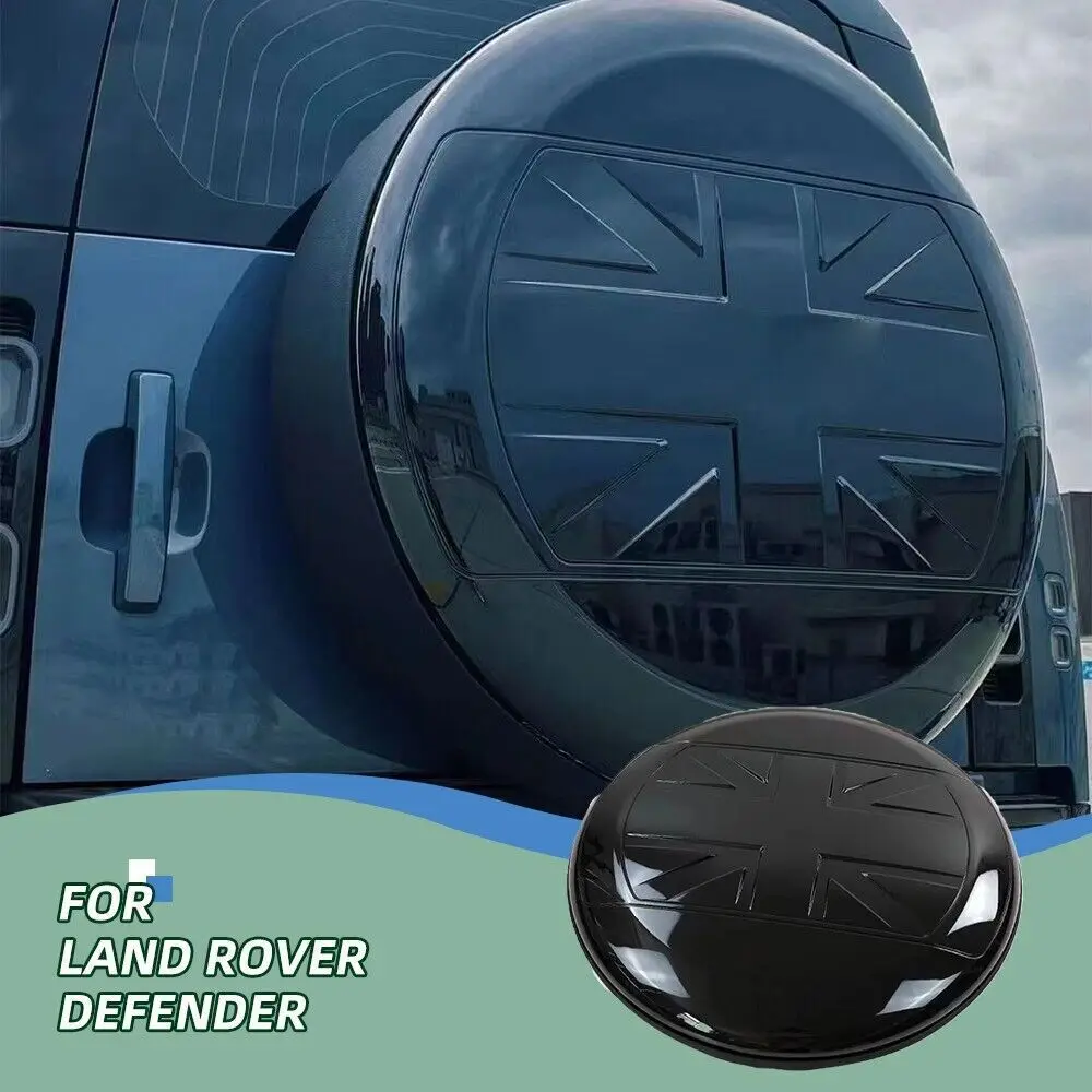 

Glossy Black Rear Spare Tire Tyre Cover For Land Rover LR Defender 90 110 130 2020 2021 2022 2023