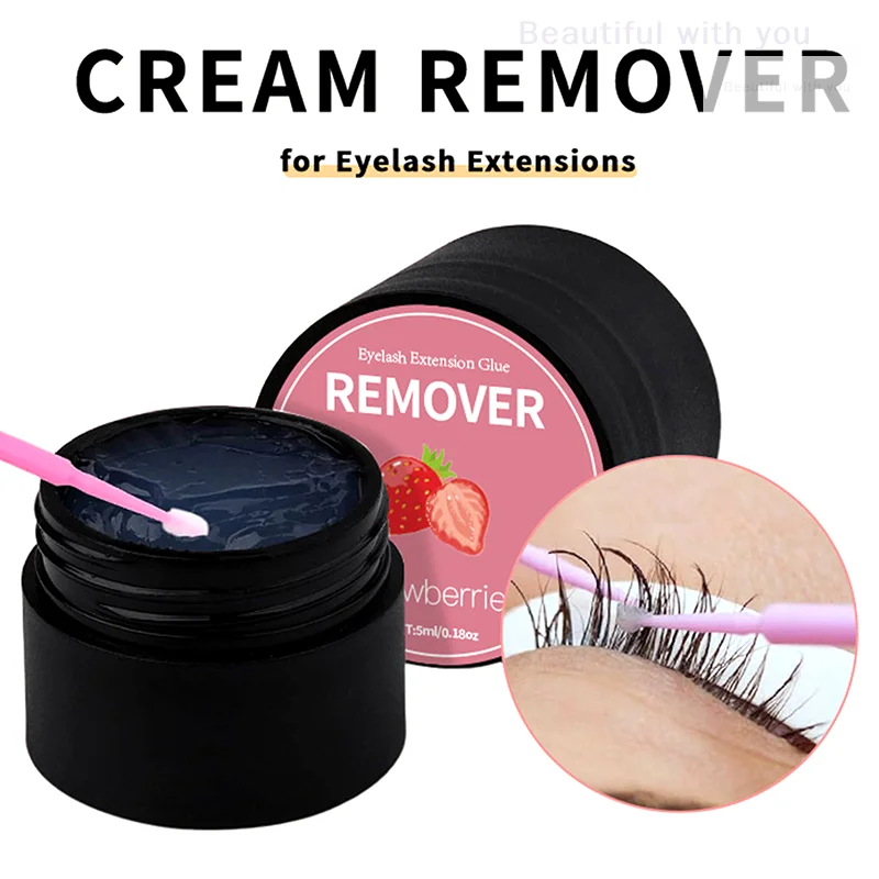 New5g cola para cílios, creme removedor de extensões de cílios, ferramentas de maquiagem profissional, creme removedor de cola rápida para extensão de cílios