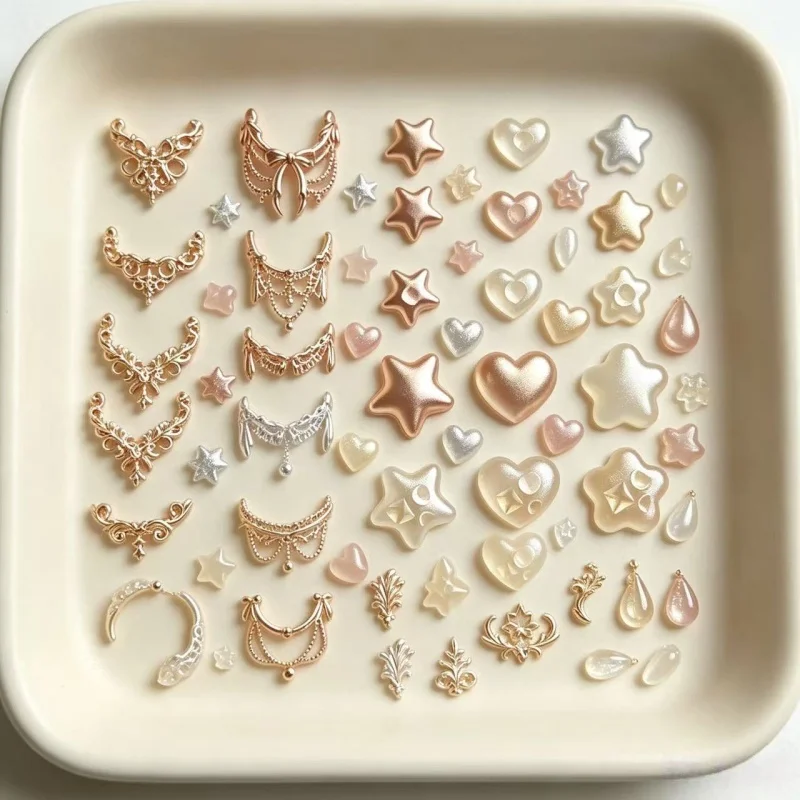 Swan Arrow Star Heart Chain Wings 3D Nail Art Decoration Silicone Mold Transparent Artistic Design Single Piece Mold view 5