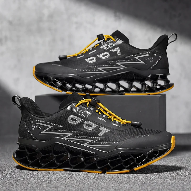 

3D printing technology sports shoes honeycomb hollow sole lightweight anti slip shock-absorbing men's running shoes Walking Shoe