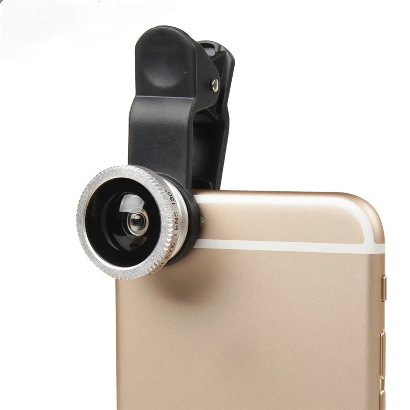 Lente d\'ingrandimento 10X con clip universale per telefono cellulare fisheye grandangolare macro obiettivo per telefono cellulare selfie HD