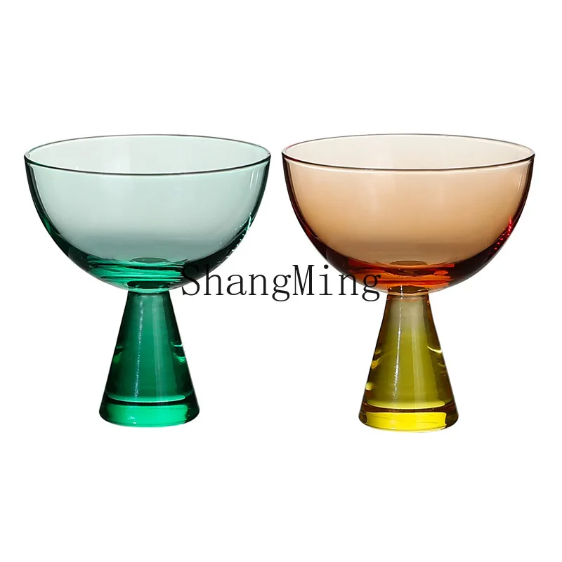 DSA Creative High Temperature Stained Glass Cocktail Cup Model Room Dining Table Bar Cabinet Soft Drinking Utensils