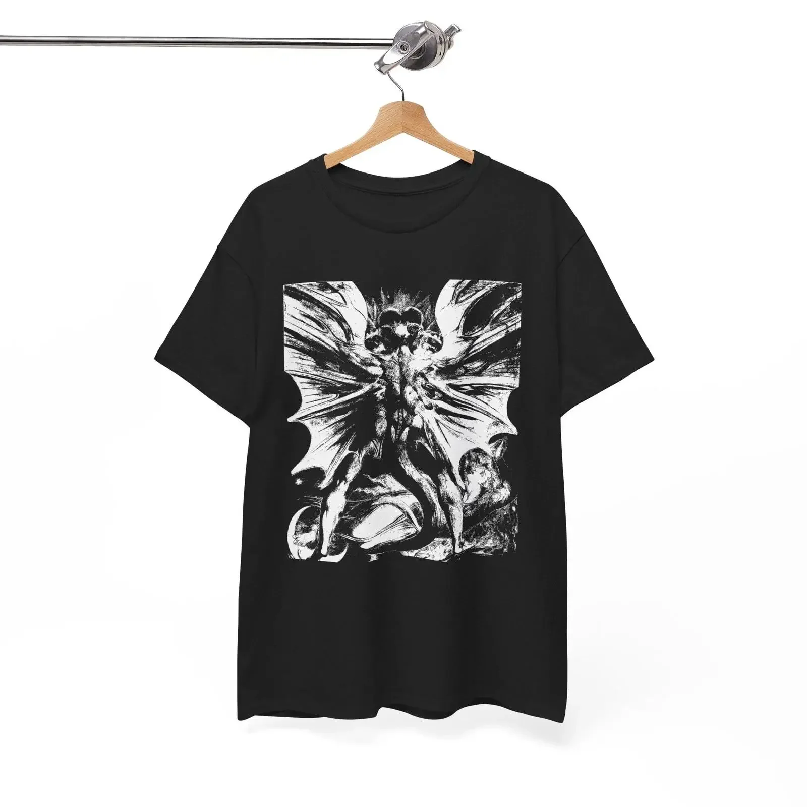The Great Red Dragon T Shirt William Blake Horror Satanic  vintage Washed Casual Breathable Stretched graphic streetwear