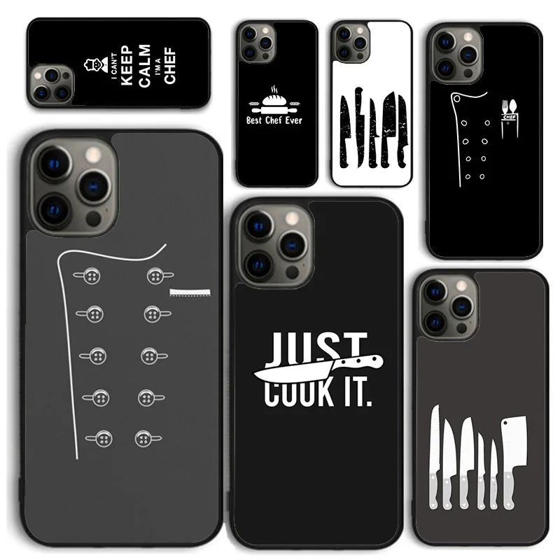Custodia per telefono da cuoco per iPhone 16 15 14 12 13 mini PLUS X XS XR 11 PRO MAX Cover posteriore Fundas Shell