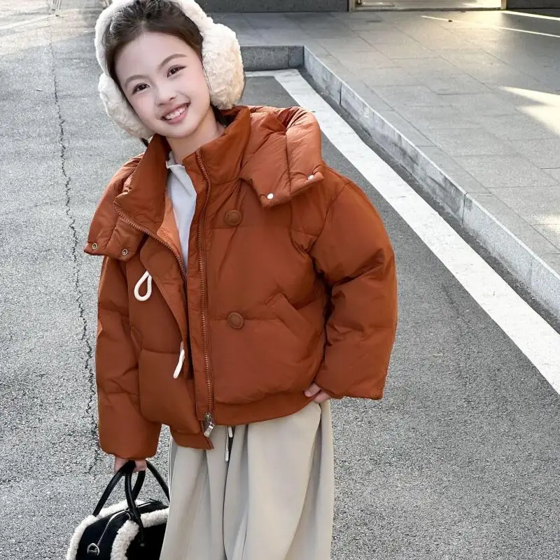 

Hot Girl Thicken Cotton-Padded Jacket Winter Coat Zip-Up Jacket Tops Child Keep Warm Kawaii Fashion New Style Casual Clothing