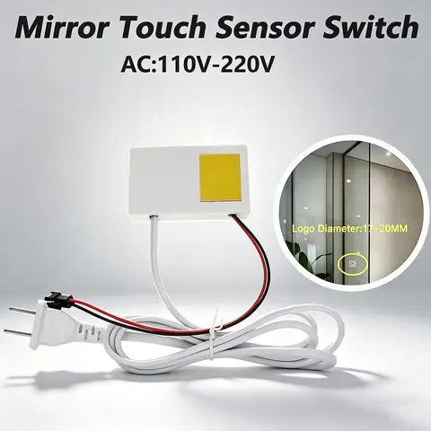 AC：110v-220v Intelligent luminous mirror Integrated touch sensing switch mirror light Web red makeup mirror bathroom mirror