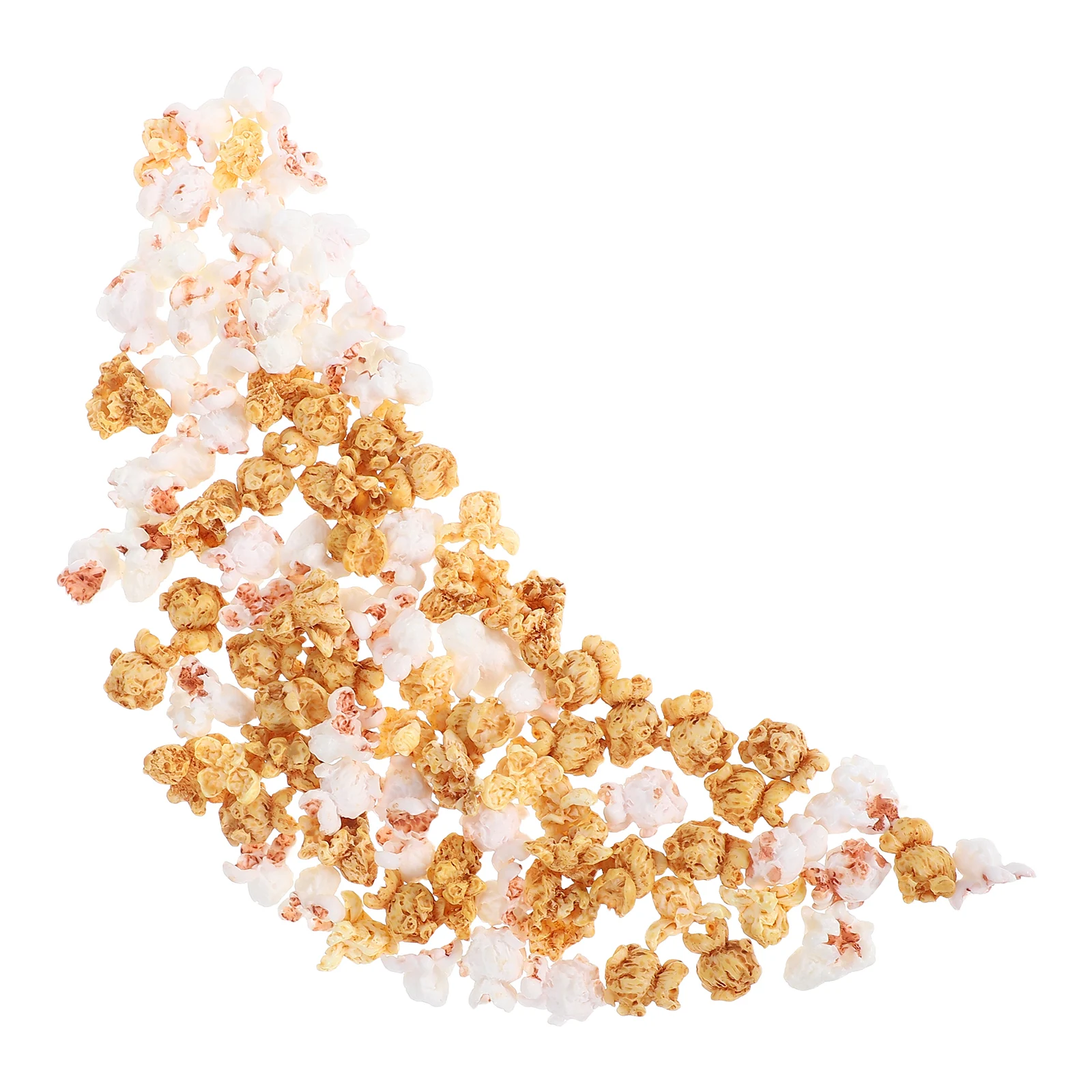 

100 Pcs Miniature Fake Resin Creative Decor Faux Popcorn Stylish Model Photo Prop Photo Prop Christmas Ornament