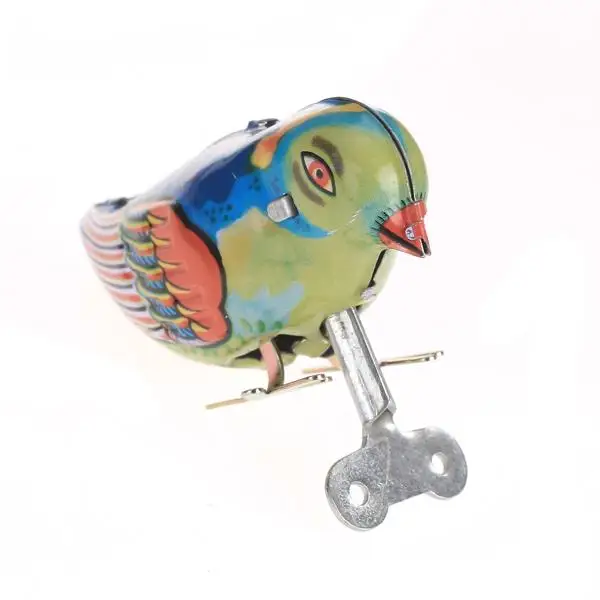 vintage Song Pecking Blue Bird Model Toy Great Collectible Gift Favors