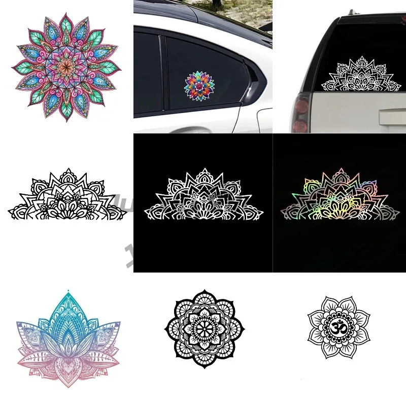 Personality Car Sticker Design Mandala Vinyl Sticker Car Motorcycle Bumper Body Rear Window Decorative Sticker