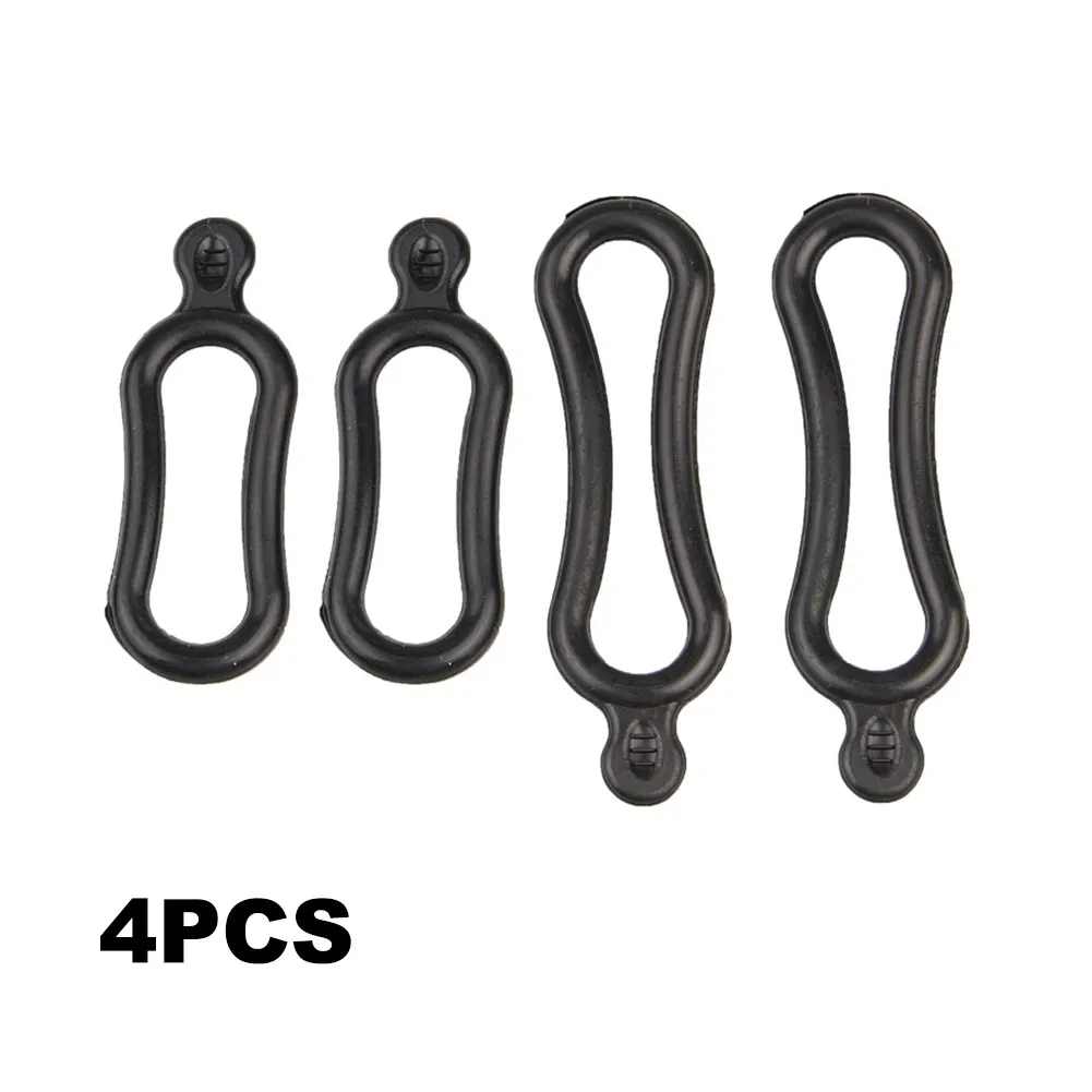 4X Fastening Rubber Band Bicycle Bike Light Black Fastening Light Loop Mounting O Ring Rubber Silicone Practical