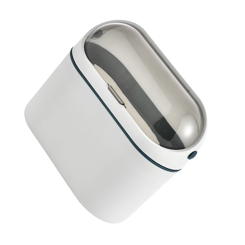 

Desktop Trash Can Waste Bin Garbage Container Kitchen Wall Mounted Hanging Design Plastic Flip Lid Easy Use Save Effort