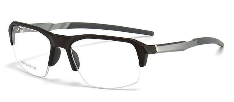 YIMARUILI Sportbrillengestell für Herren und Damen, Aluminium, TR90, Halbrahmen-Brille, Federbeine, optische verschreibungspflichtige Brillen 5857 – Detail 16
