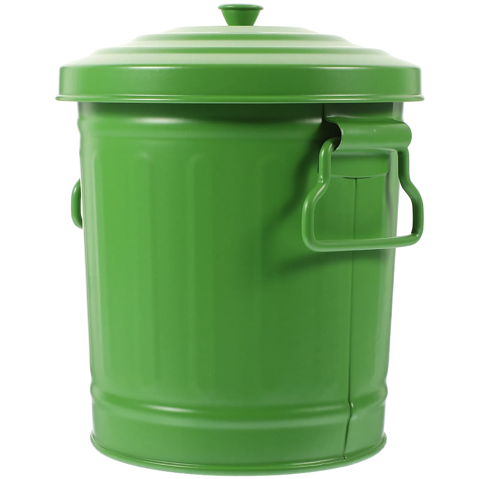 Desk Pen Holder Iron Multi-Function Desk Trash Can Garbage Container Pencil Stationery Organizer Large Capacity Desktop Storage