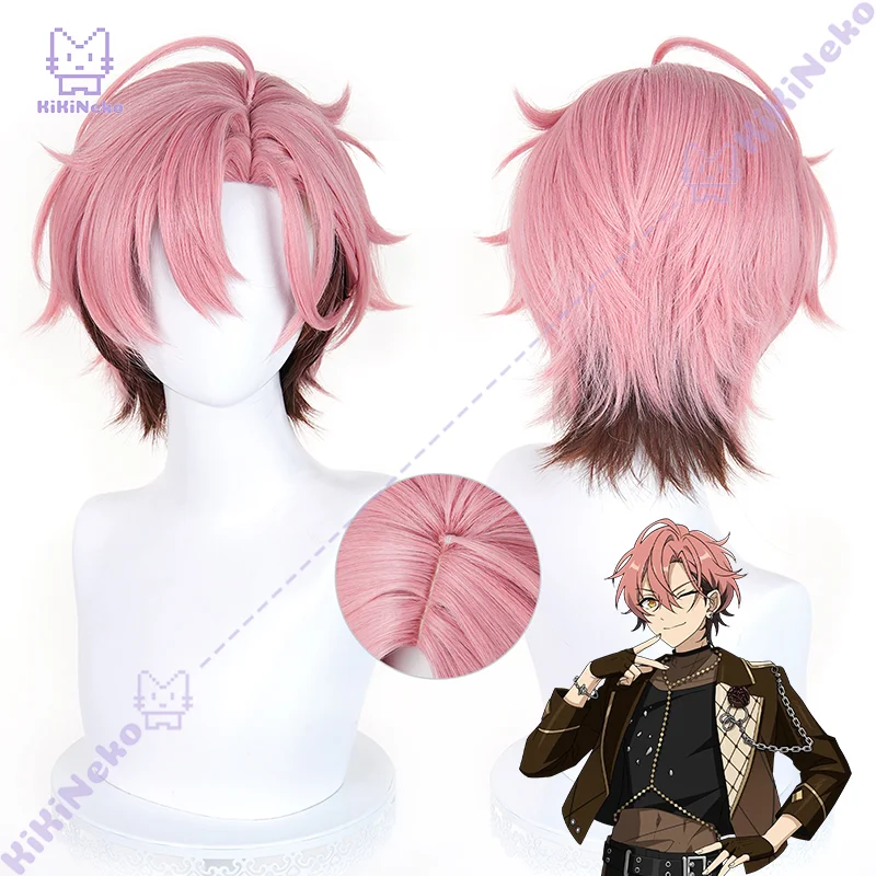 

Парик для косплея в стиле аниме Mashu Kuon, розовый короткий парик для косплея Mashu Kuon для вечеринки в честь Хэллоуина, для взрослых женщин и мужчин