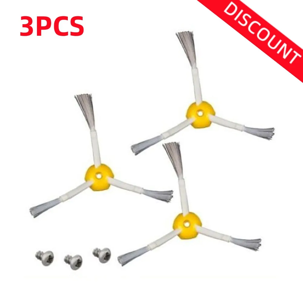 3pcs Side Brushes With Screws For IRobot For Roomba Models 500/600/700 Series Smart Sweeping Robot Vacuum Cleaner Accessories