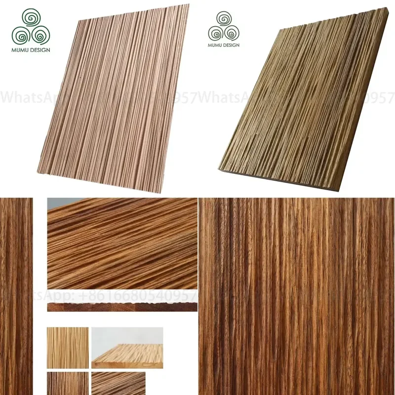 Internal Acoustic Soundproof 3D Diamond Walnut Feature Slat Decorative Wood Veneer Wall Panelling