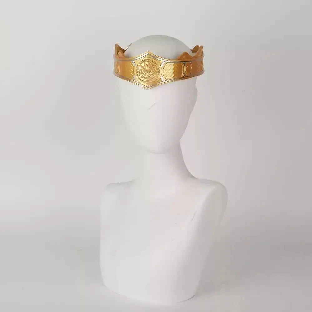 Film Dragon Family Rhaenyra Targaryen Cosplay korona nakrycia głowy unisex opaska na głowę kostium na Halloween akcesoria do włosów rekwizyty