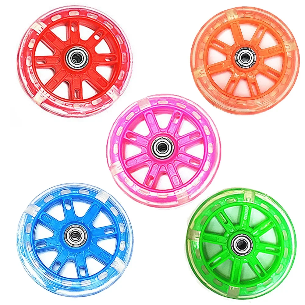 High Quality Kids LED Scooter Wheels 110mm Diameter Flashing Lights Long Lasting Bearings For Stunt Push