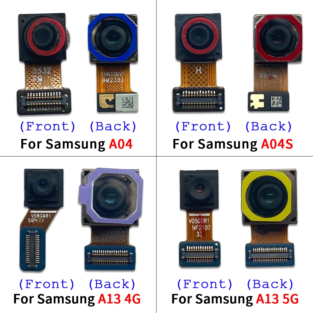 Camera Back Front For Samsung A04 A04E A04S A13 A14 4G 5G A145F A146B A135F A136B Main Rear Camera Flex Cable Parts