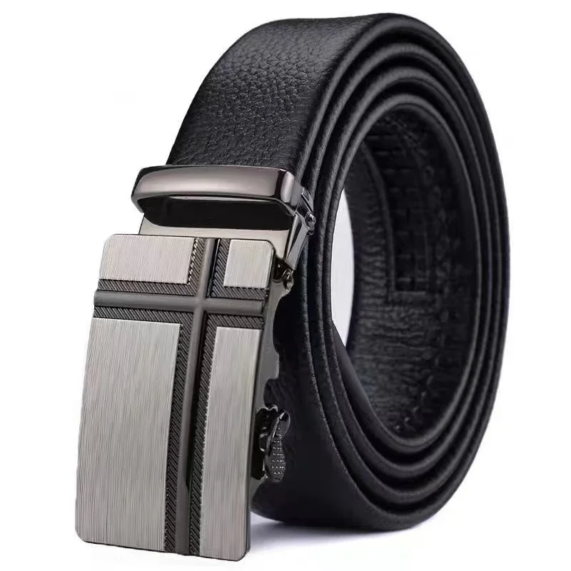 Fashion Business Men's Belt Genuine Luxury Brand Belt Metal Buckle Belt High-Quality PU Leather Soft Belt with Cargo Pants Jeans gallery 4