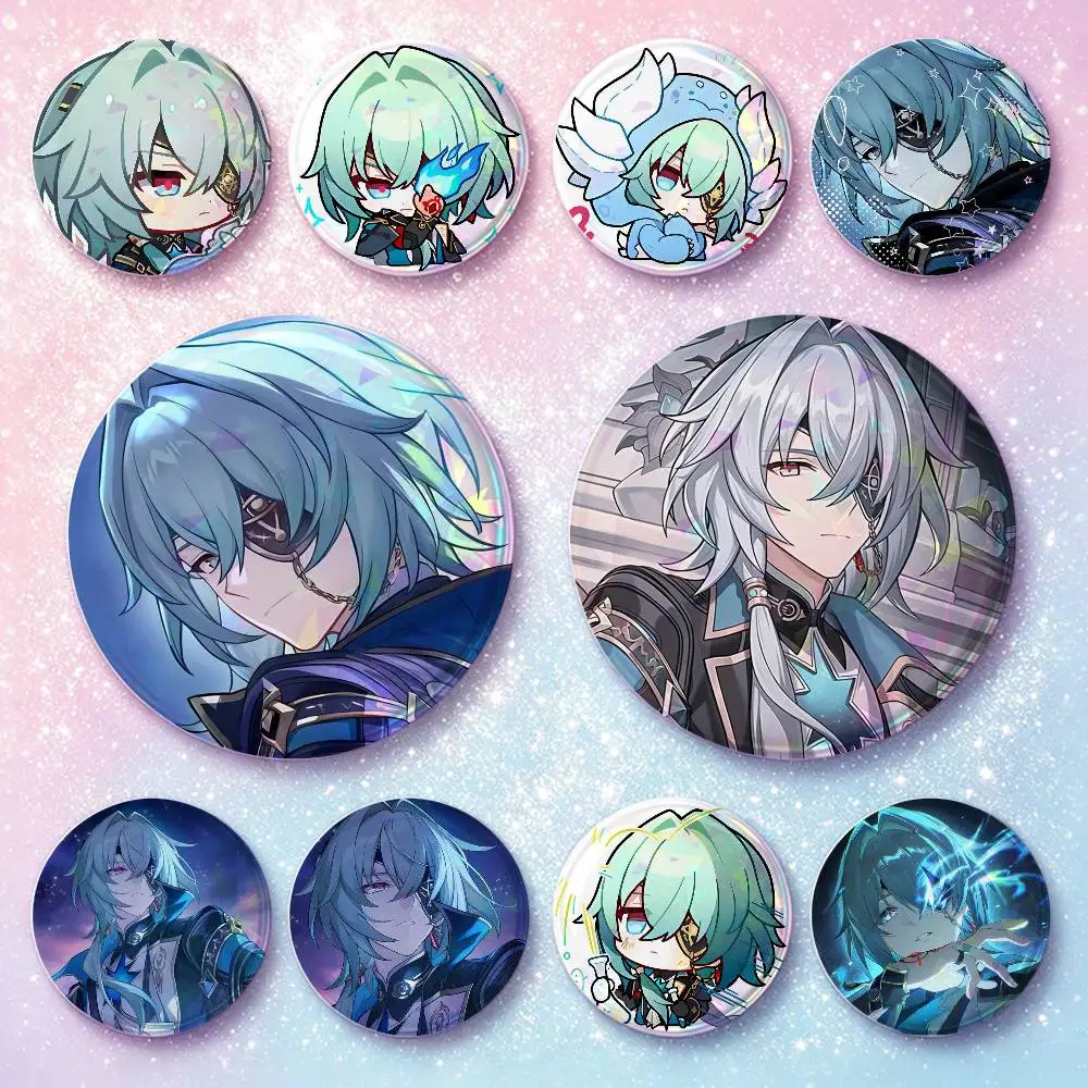 Cartoon Figure Honkai Star Rail Anaxa Badges Button Round Creative Pin Brooch Badge Bag Decor Accessories Fans Friends Gifts