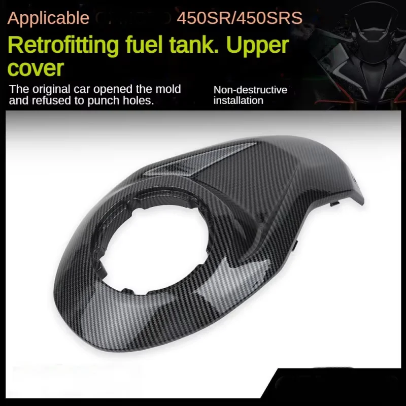 

For CFMOTO 450SR/SRS Carbon Fiber Pattern Fuel Tank Cover Guard Protector Motorcycle Accessories Tank Upper Lid Decoration Panel