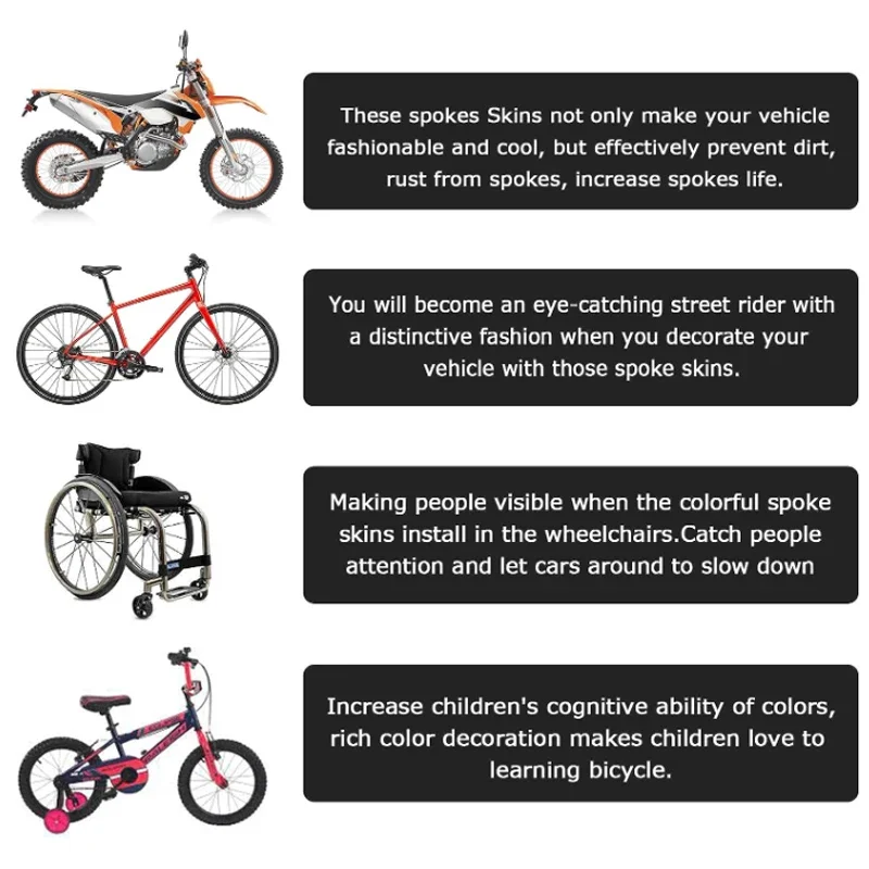 72 قطعة جديد عجلة دراجة نارية حافة تكلم التفاف عدة غطاء الجلد ل موتوكروس الترابية دراجة الطرق غير الممهدة إندورو جلود حامي غطاء 17/24 سنتيمتر