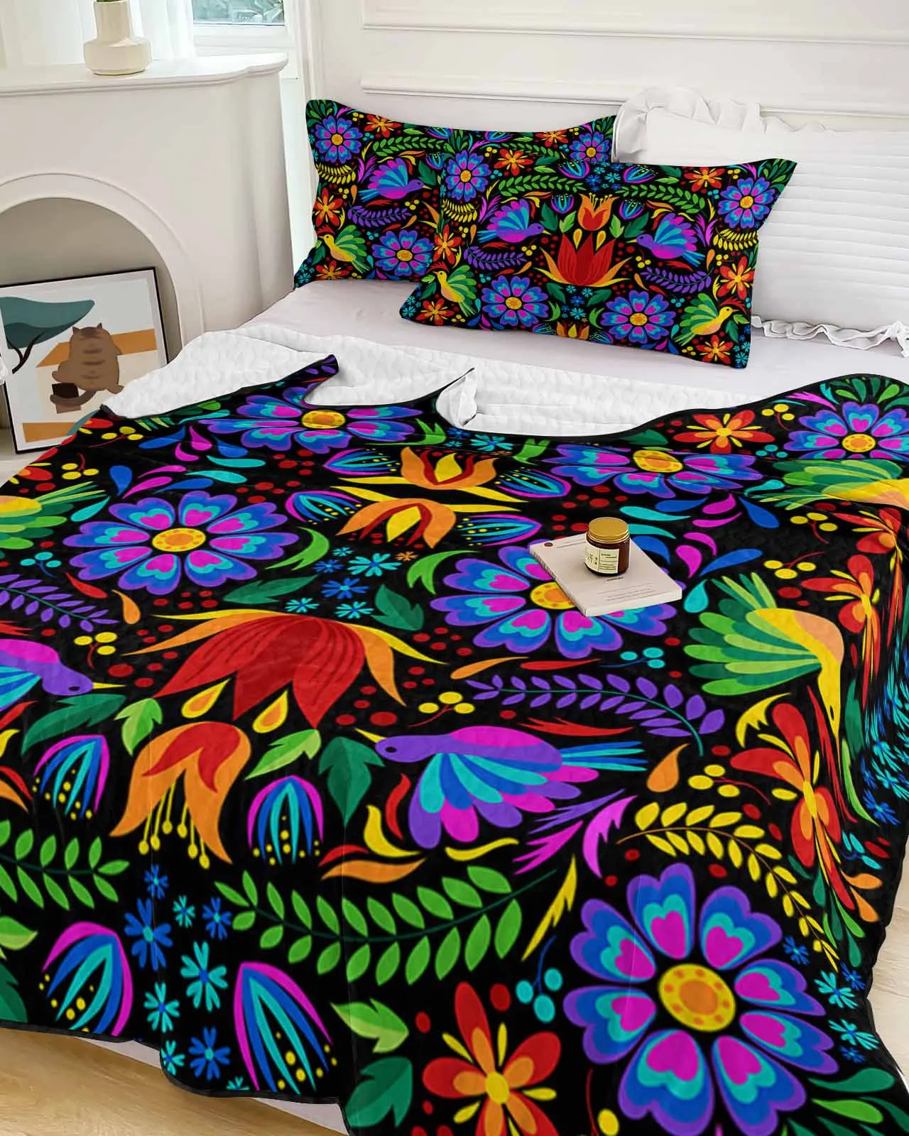 

Mexico Geometric Abstract Flower Cooling Blankets Air Condition Comforter Lightweight Summer Quilt for Bed Soft Thin Quilt