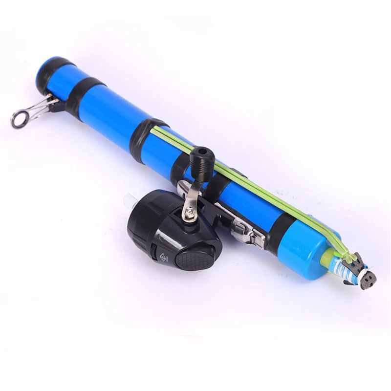 Outdoor Portable EDC Slingshot Fishing Rod Camping Wilderness Survival Tool