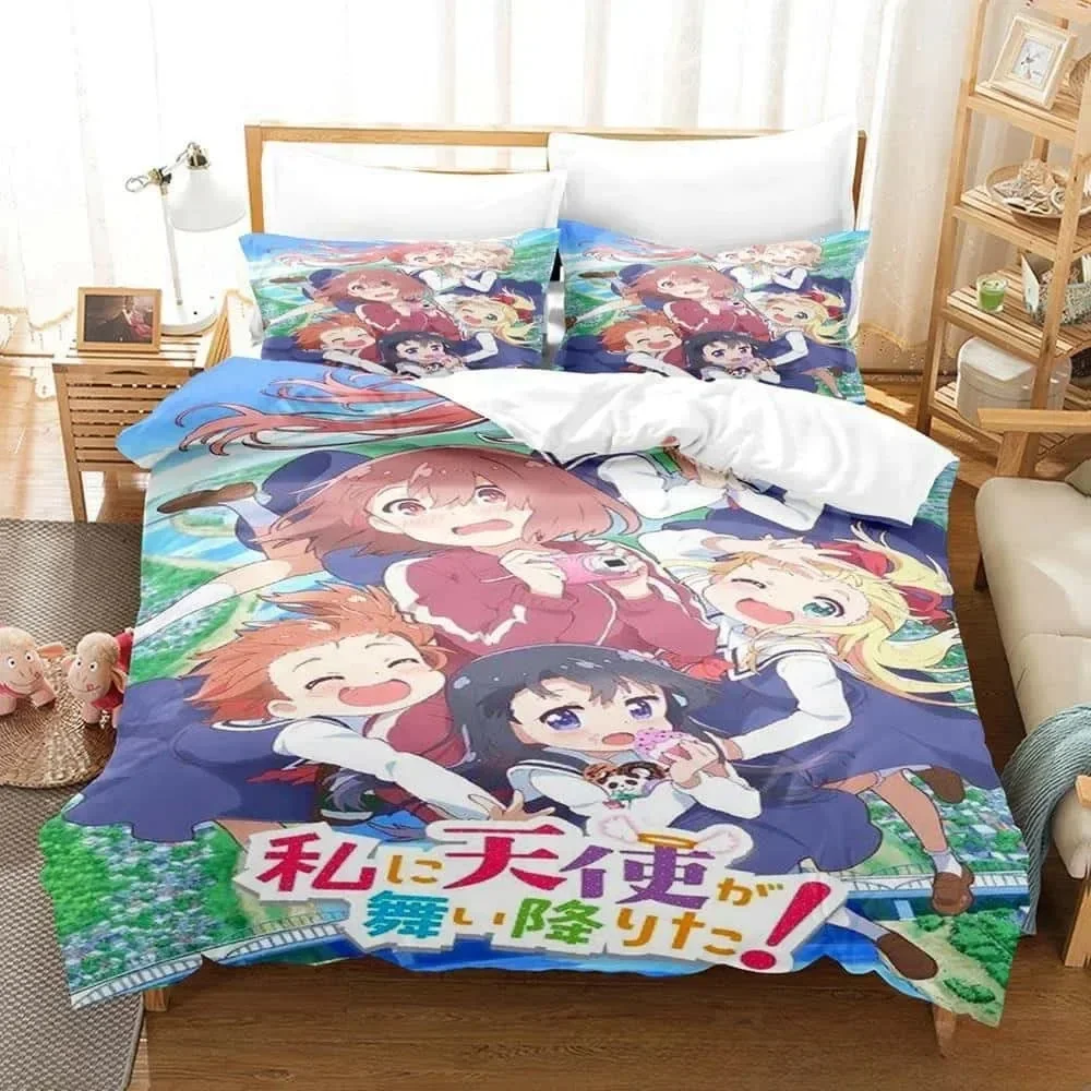 

Anime Wataten! An Angel Flew Down to Me Bedding Set Single Twin Full Queen King Size Bed Set Adult Kid Bedroom Duvet cover Sets