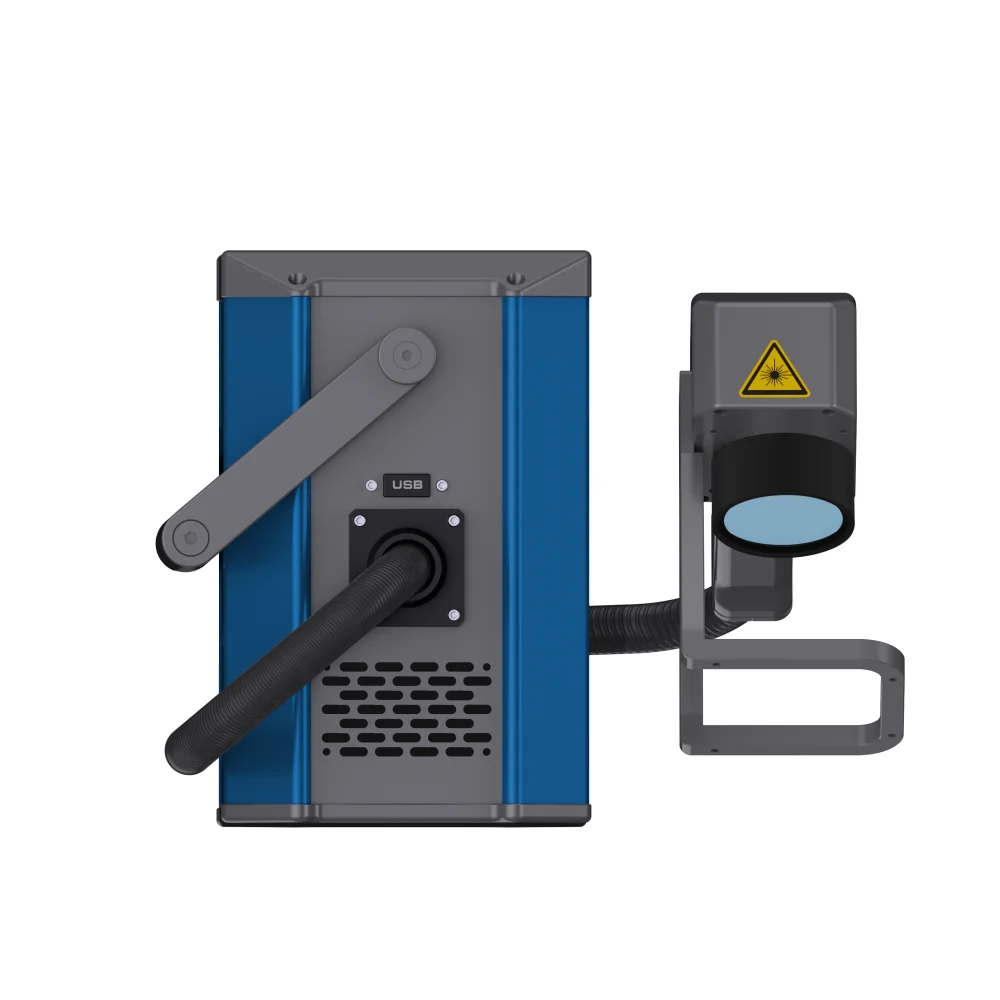 

Gold Seller Handheld Mini Portable 20W/30W Fiber Marking Machine for Metal Copper Raycus 50W/200W Source 3D Feature