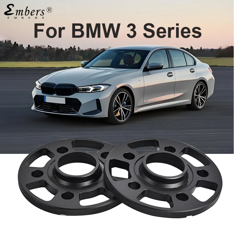

Embers For BMW 3 Series 2018-2025 Black 5x112 CB 66.6mm Wheel Spacers Rims Hub Adapters Forged Aluminum Alloy 2 Pieces