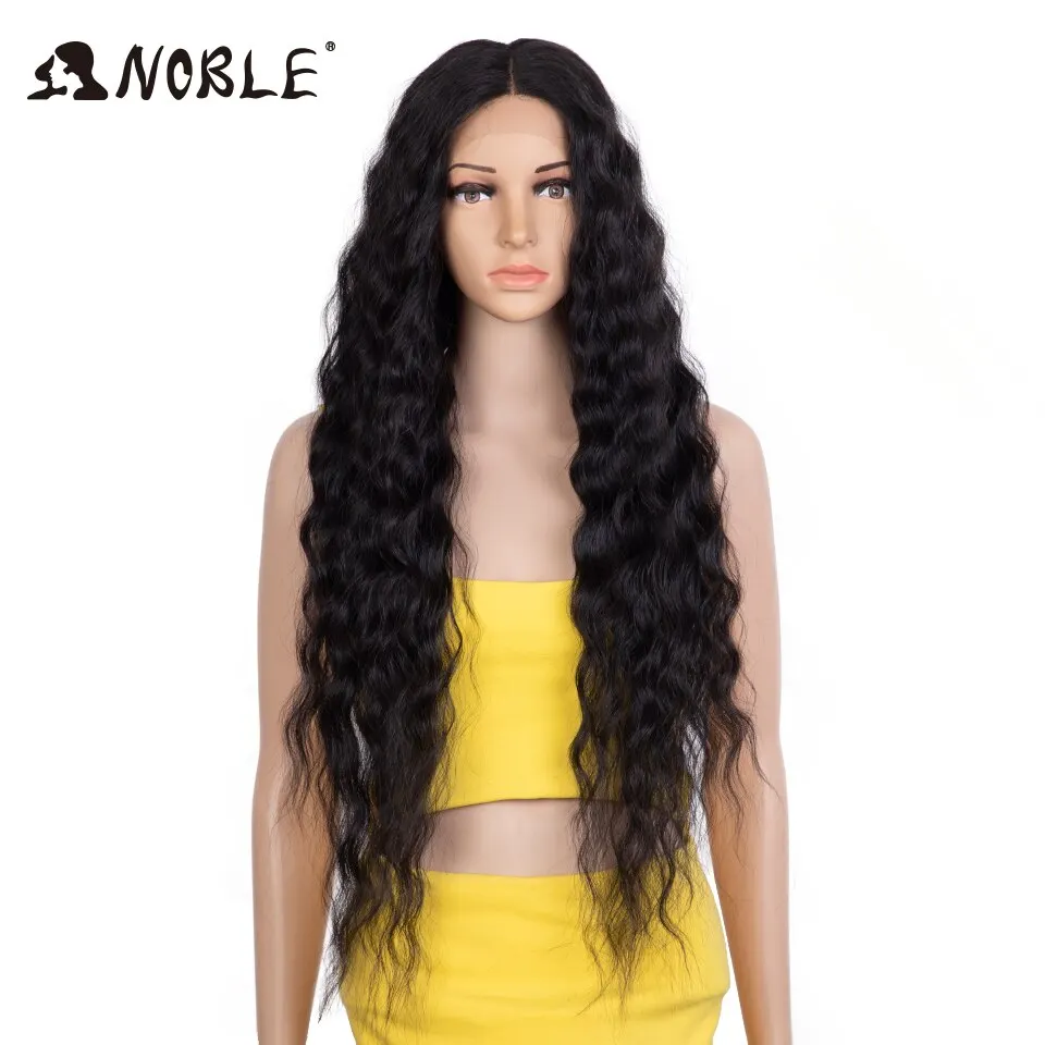 Noble Synthetic Lace Front Wig Baby Hair Wig Long Wavy 30 \