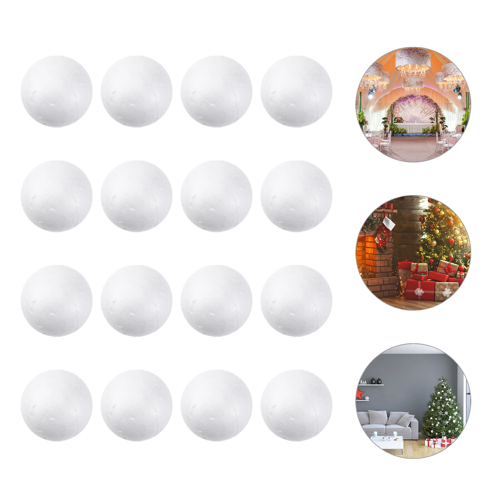 

25Pcs White Polystyrene Balls 7Cm Foam Ball Decorations for Crafting DIY Ornaments Wedding Party Decoration Supplies