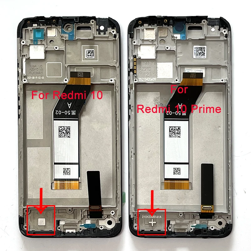 6.5 inch For Xiaomi Redmi 10 21061119AG LCD Display With Touch Screen Digitizer Panel For Redmi 10 Prime 21061119BI LCD Frame