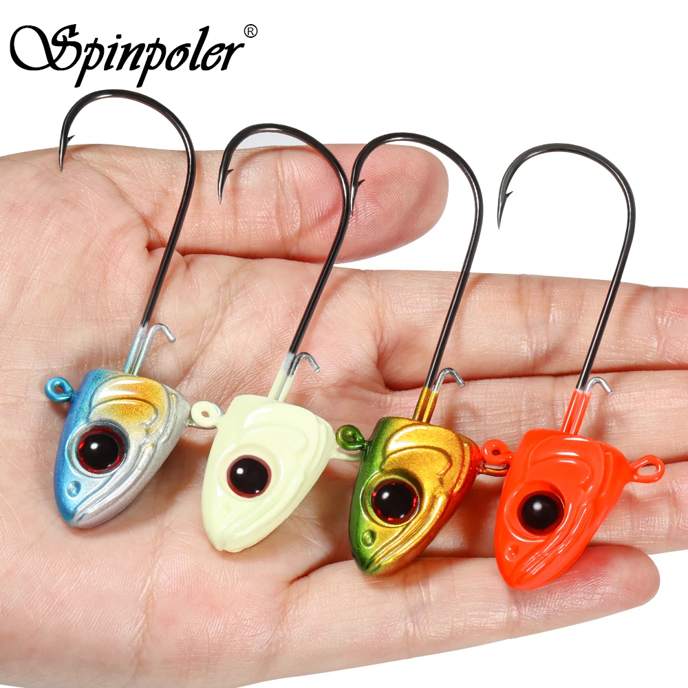 Spinpoler Shad Swimbait Jigkopf-Köderhalter mit scharfen, starken Blei-Jighaken für weiche Wurmköder – ideal für Bass, Hecht und Offshore-Casting-Angelausrüstung