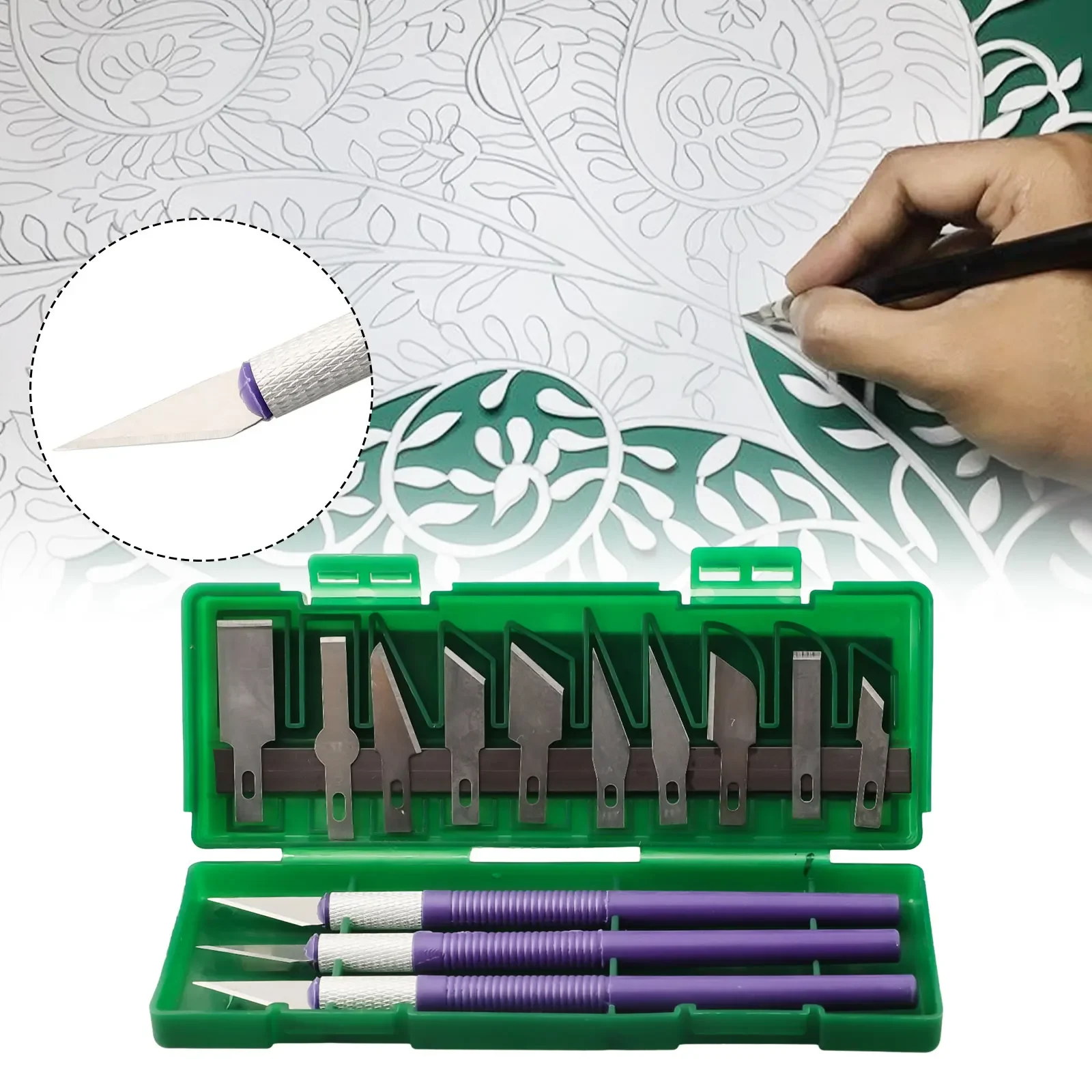 

Brand New Blades Carving Cutter Set Art Carving Cutter Cutter Multifunctional With Box Paper Sticker Wood Carving Home Cutting