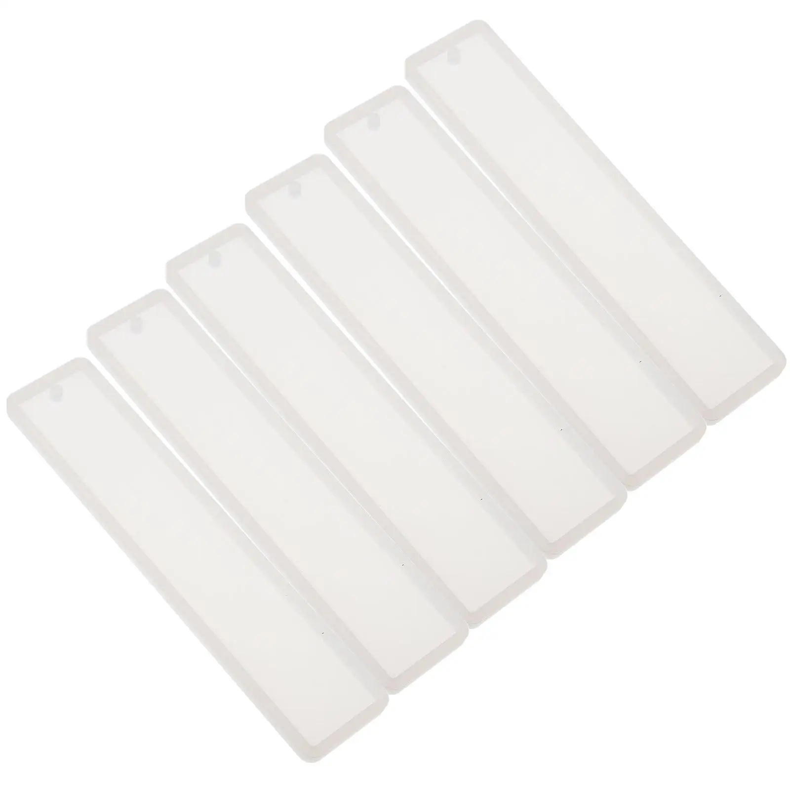 

6 Pcs Bookmark Mold Resin Molds Silicone Bookmarks Craft Making Pendant Hole Chain Jewelry Accessories Components diy mold