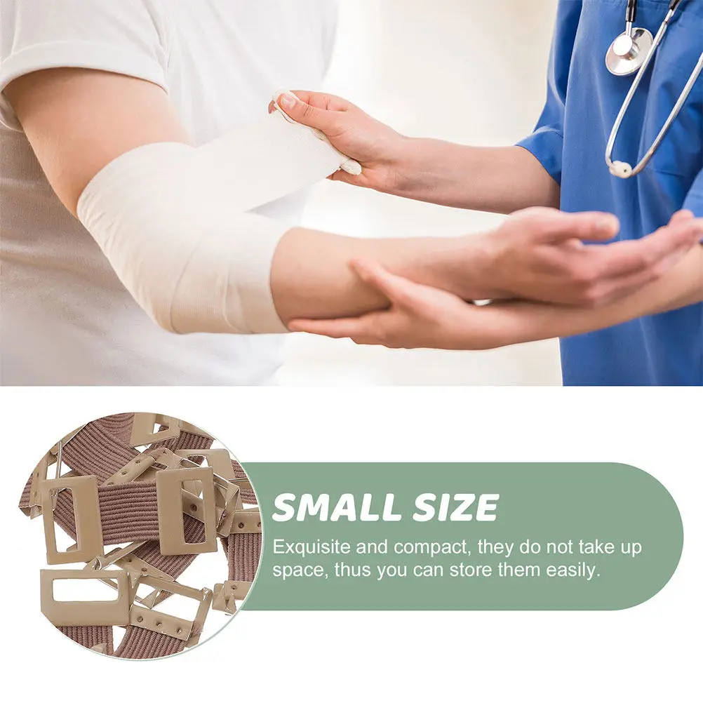 20Pcs Aluminum Bandage Clips Elastic Band Fixing Buckle Stretchable Fastener Holder for First Aid Bandage Clips