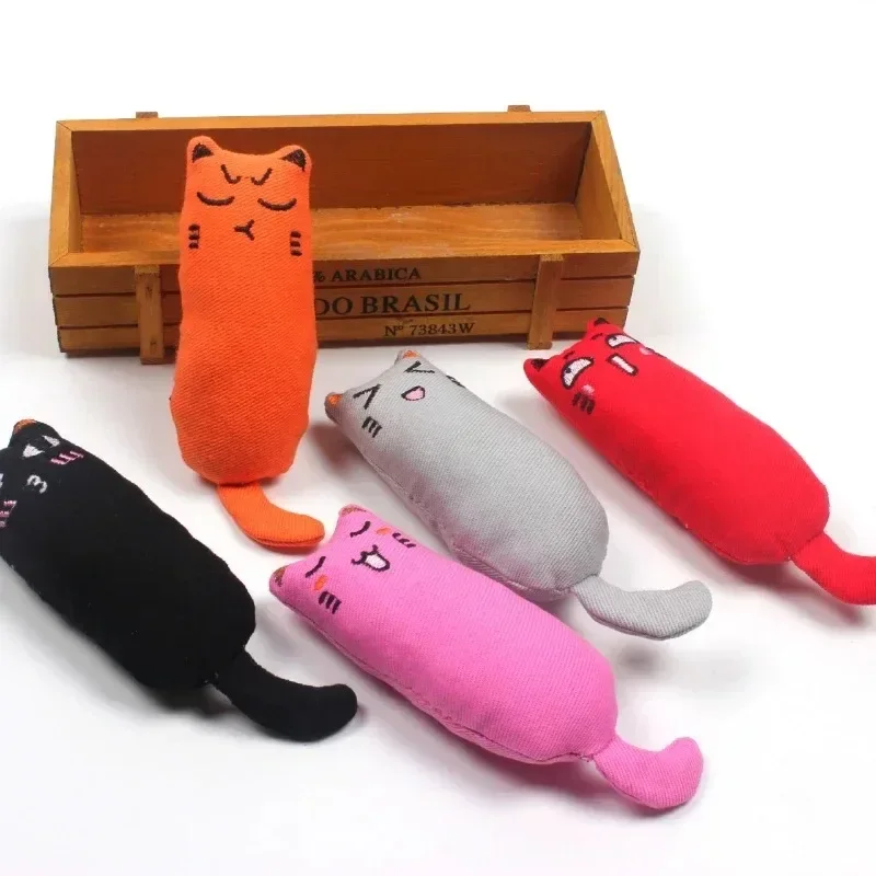 Interactive Soft Catnip Cat Toys Rustle Sound Dog Toy Cleaning Teeth Chewing Fun Doll For Pet Plush Thumb Pillow Pet Accessories