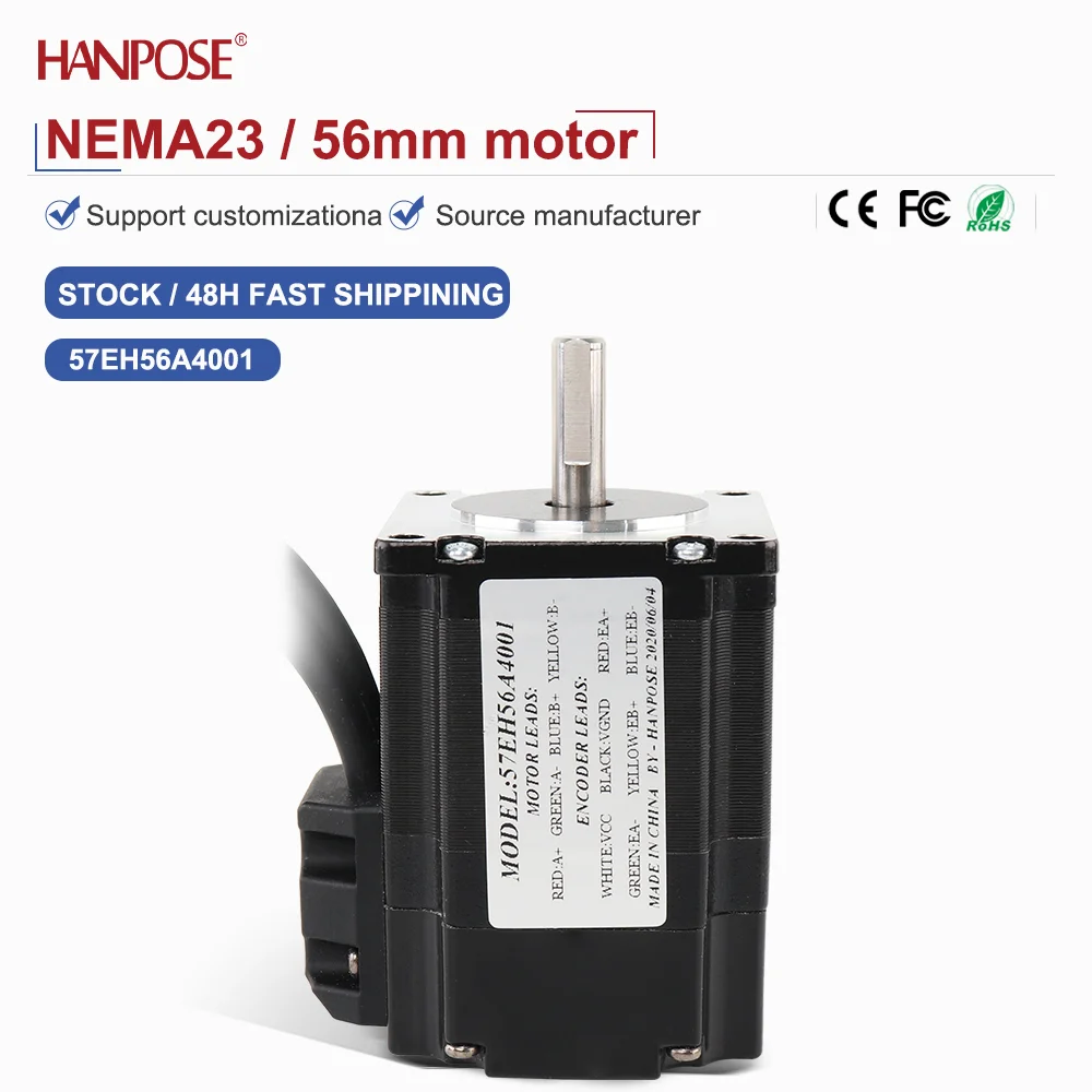 closed-loop stepper motor NEMA23 57EH56A4001 4.0A 2.0V real-time coordinate reading, no step loss, stable operation