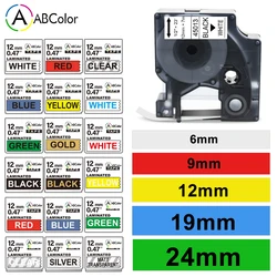 6/9/12/19/24mm Label Compatible for DYMO D1 Tape  45013 45018 40913 43613 45803 53713 For Dymo LabelManager 160 280 450 Printer